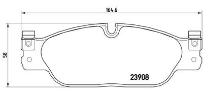 P36021 BREMBO Комплект тормозных колодок, дисковый тормоз