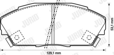 572309J JURID Комплект тормозных колодок, дисковый тормоз