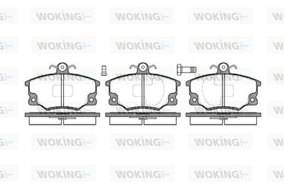 P046380 WOKING Комплект тормозных колодок, дисковый тормоз