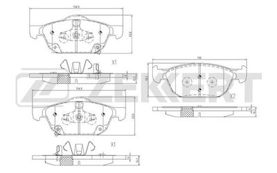 BS1685 ZEKKERT Комплект тормозных колодок, дисковый тормоз