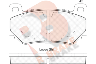 RB2071 R BRAKE Комплект тормозных колодок, дисковый тормоз