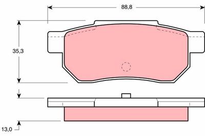 GDB775 TRW Комплект тормозных колодок, дисковый тормоз