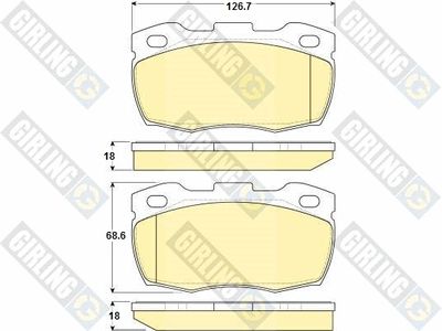 6114526 GIRLING Комплект тормозных колодок, дисковый тормоз