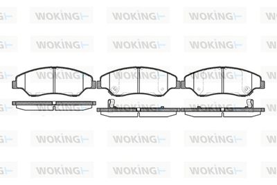 P639302 WOKING Комплект тормозных колодок, дисковый тормоз