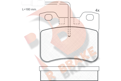 RB0788202 R BRAKE Комплект тормозных колодок, дисковый тормоз