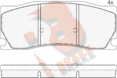 RB2016 R BRAKE Комплект тормозных колодок, дисковый тормоз
