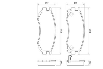 0986424733 BOSCH Комплект тормозных колодок, дисковый тормоз