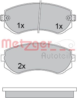 1170317 METZGER Комплект тормозных колодок, дисковый тормоз