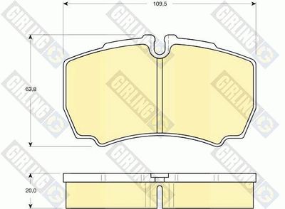 6115359 GIRLING Комплект тормозных колодок, дисковый тормоз