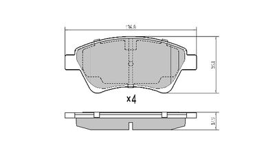 FBP1281 FREMAX Комплект тормозных колодок, дисковый тормоз