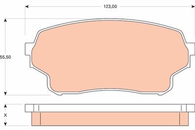 GDB3490 TRW Комплект тормозных колодок, дисковый тормоз