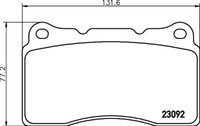 8DB355027431 HELLA Комплект тормозных колодок, дисковый тормоз