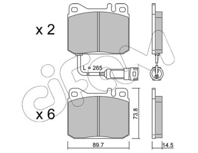 82211490 CIFAM Комплект тормозных колодок, дисковый тормоз
