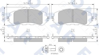 FO261881 FOMAR Friction Комплект тормозных колодок, дисковый тормоз