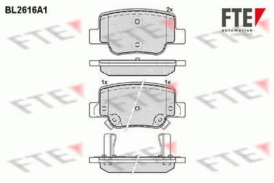 9010864 FTE Комплект тормозных колодок, дисковый тормоз