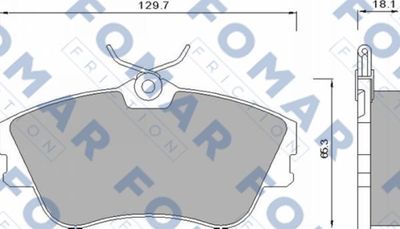 FO625381 FOMAR Friction Комплект тормозных колодок, дисковый тормоз