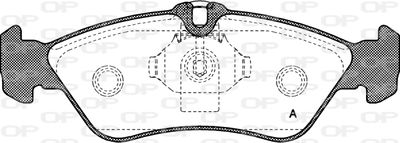 BPA058000 OPEN PARTS Комплект тормозных колодок, дисковый тормоз