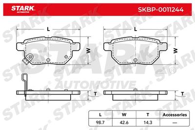 SKBP0011244 Stark Комплект тормозных колодок, дисковый тормоз