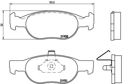 P23073 BREMBO Комплект тормозных колодок, дисковый тормоз