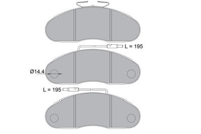 KBP6602 KAVO PARTS Комплект тормозных колодок, дисковый тормоз