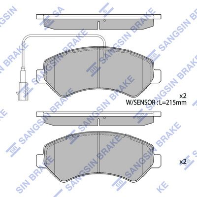 SP1716 Hi-Q Комплект тормозных колодок, дисковый тормоз