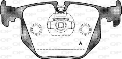 BPA038130 OPEN PARTS Комплект тормозных колодок, дисковый тормоз