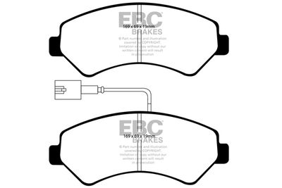 DP1969 EBC Brakes Комплект тормозных колодок, дисковый тормоз