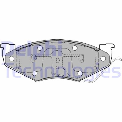 LP1157 DELPHI Комплект тормозных колодок, дисковый тормоз