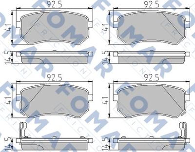 FO927681 FOMAR Friction Комплект тормозных колодок, дисковый тормоз