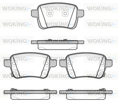 P1550322 WOKING Комплект тормозных колодок, дисковый тормоз