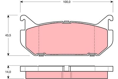 GDB1140 TRW Комплект тормозных колодок, дисковый тормоз