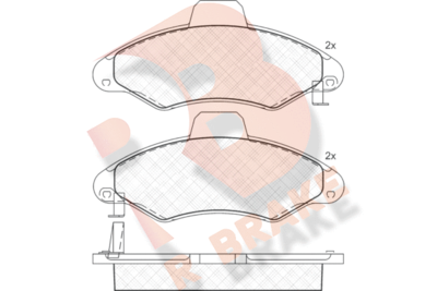 RB1229 R BRAKE Комплект тормозных колодок, дисковый тормоз