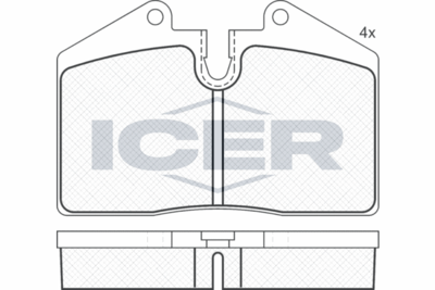 181036 ICER Комплект тормозных колодок, дисковый тормоз
