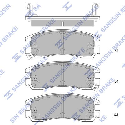 SP1366 Hi-Q Комплект тормозных колодок, дисковый тормоз