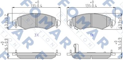 FO894781 FOMAR Friction Комплект тормозных колодок, дисковый тормоз