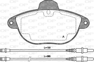 BPA060804 OPEN PARTS Комплект тормозных колодок, дисковый тормоз