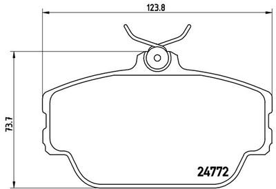 P46001 BREMBO Комплект тормозных колодок, дисковый тормоз