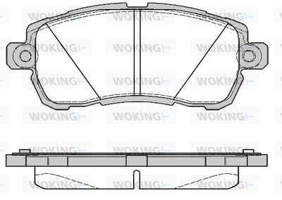 P1628300 WOKING Комплект тормозных колодок, дисковый тормоз