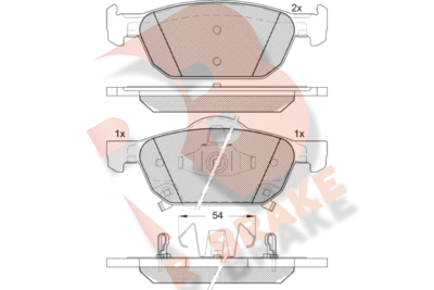 RB1893 R BRAKE Комплект тормозных колодок, дисковый тормоз