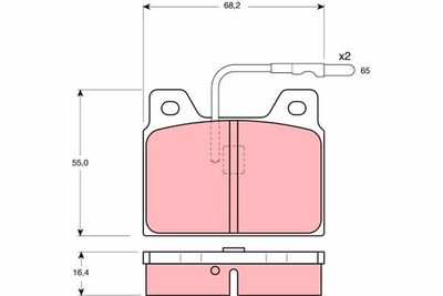 GDB156 TRW Комплект тормозных колодок, дисковый тормоз