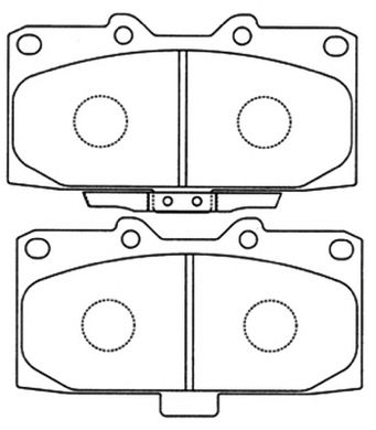 AKD7463 ASVA Комплект тормозных колодок, дисковый тормоз