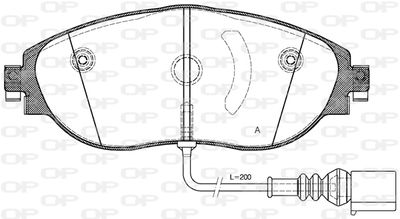 BPA147001 OPEN PARTS Комплект тормозных колодок, дисковый тормоз