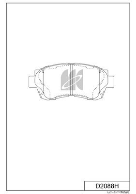D2088H MK Kashiyama Комплект тормозных колодок, дисковый тормоз