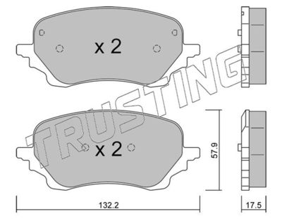 12470 TRUSTING Комплект тормозных колодок, дисковый тормоз