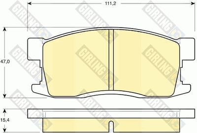 6130949 GIRLING Комплект тормозных колодок, дисковый тормоз