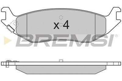 BP3311 BREMSI Комплект тормозных колодок, дисковый тормоз