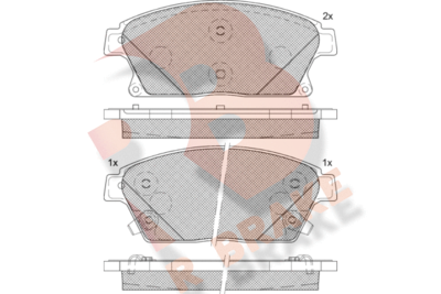 RB1939202 R BRAKE Комплект тормозных колодок, дисковый тормоз