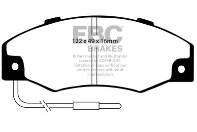 DP2604 EBC Brakes Комплект тормозных колодок, дисковый тормоз