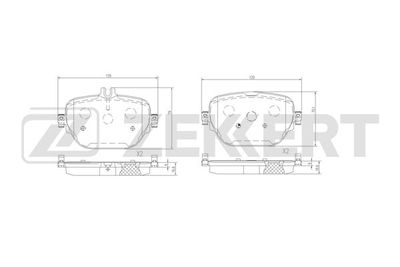 BS3067 ZEKKERT Комплект тормозных колодок, дисковый тормоз