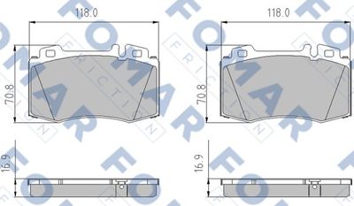 FO906681 FOMAR Friction Комплект тормозных колодок, дисковый тормоз